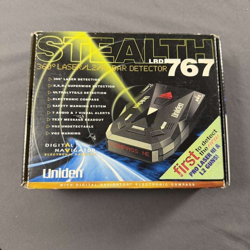 Vintage‎ Uniden Stealth Model: LRD 767 Radar Detector New Open Box